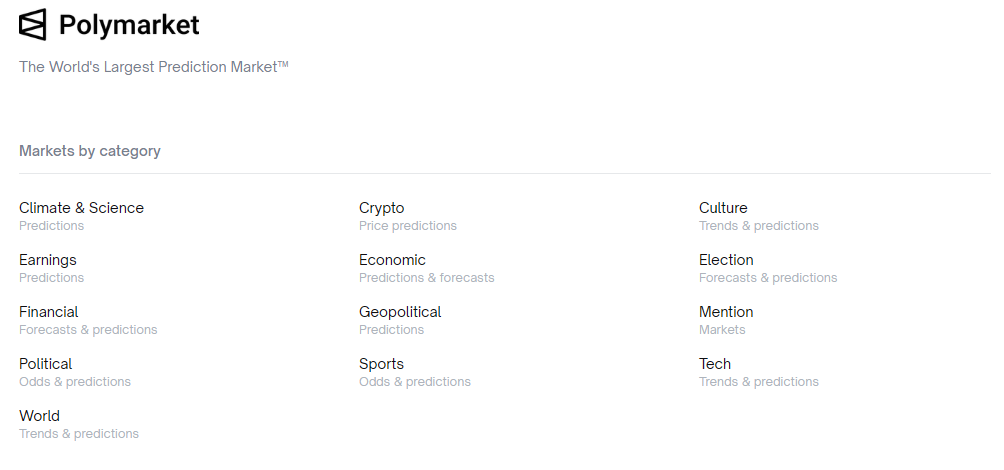Polymarket tarjoaa myös Suomi aiheisia ennustemarkkinoita.