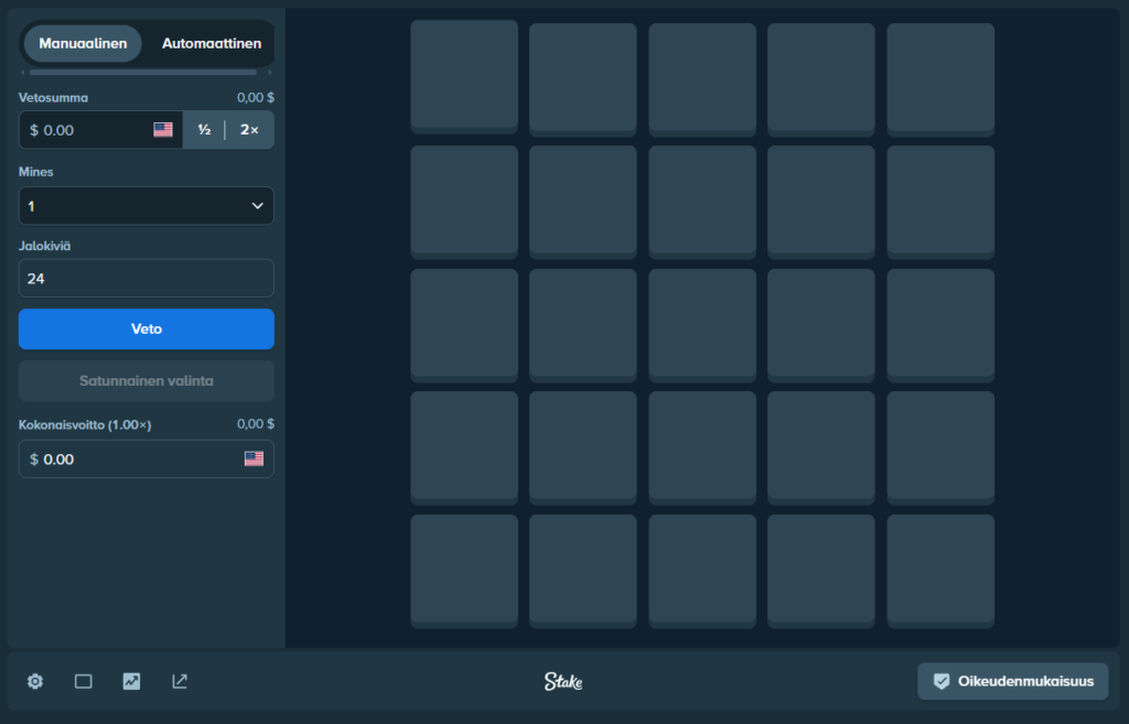 Stake.comin versio Mines pelistä